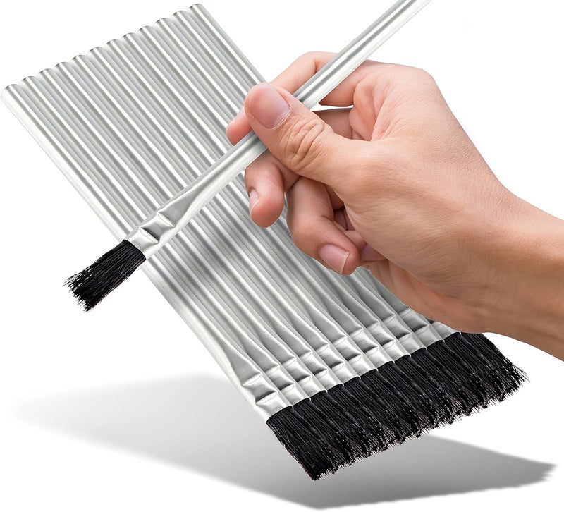 Ram-Pro Acid Brushes - 12 Count 3/8 Inch Horsehair Acid Flux Brushes, Disposable Glue Brushes for Woodworking, Epoxy Brushes for Resin, Great for Crafting, Soldering, in The Home, and School, or Shop - Image 1